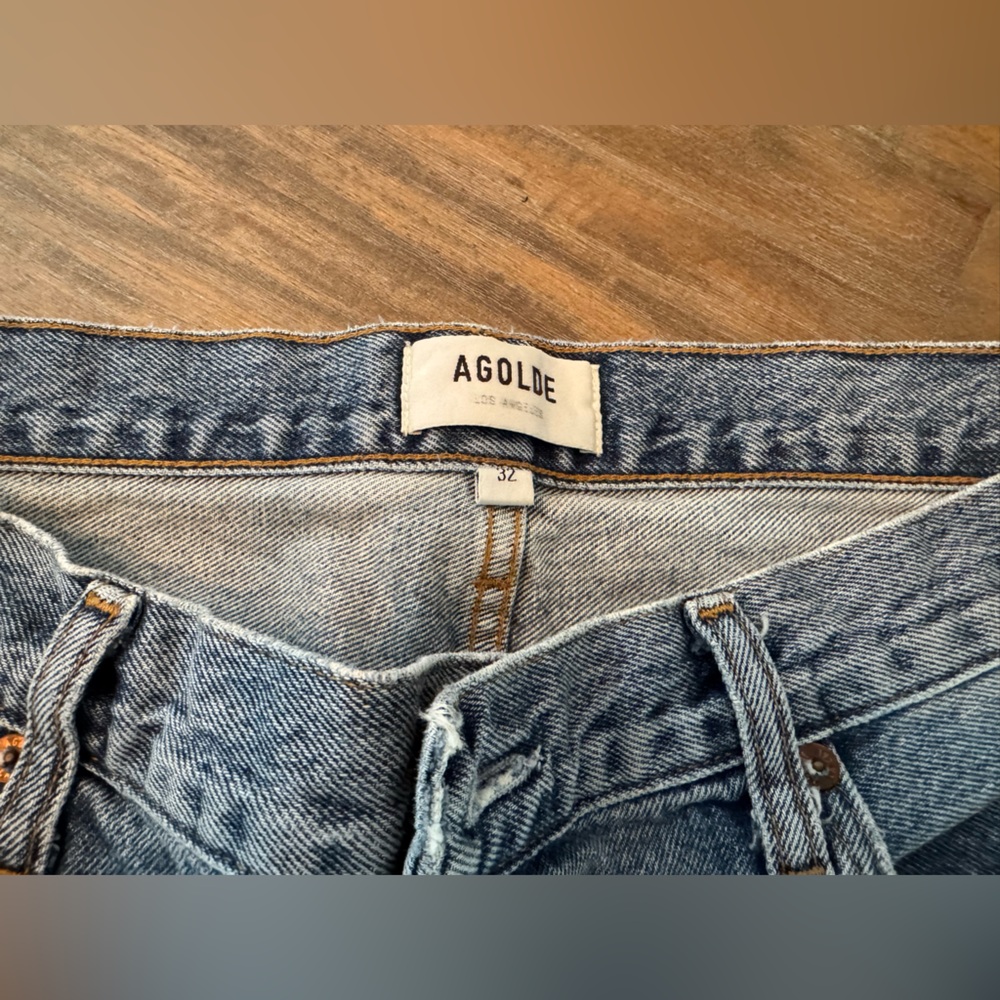 Agolde Blue Denim Jeans Classic Medium Wash 32